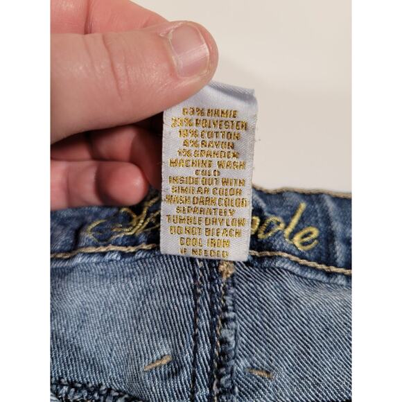 Southpole Jeans Bootcut Rhinestone Embellished Pockets Denim Pants Size 9 - Picture 12 of 13